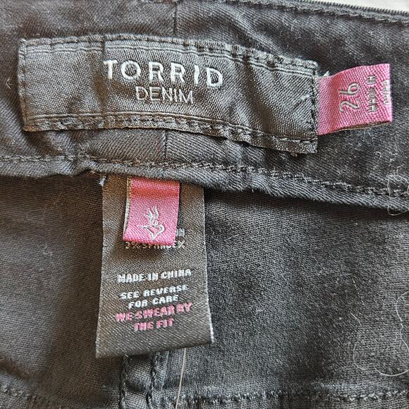 Torrid Black Utility Pants Super Skinny Stiletto Plus 26 Casual Neutral Capsule - Picture 8 of 11
